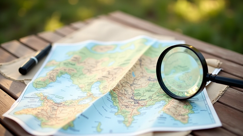 Podrobná mapa s vyznačenou trasou a významným body podél cesty v Adršpašsko-teplických skalách